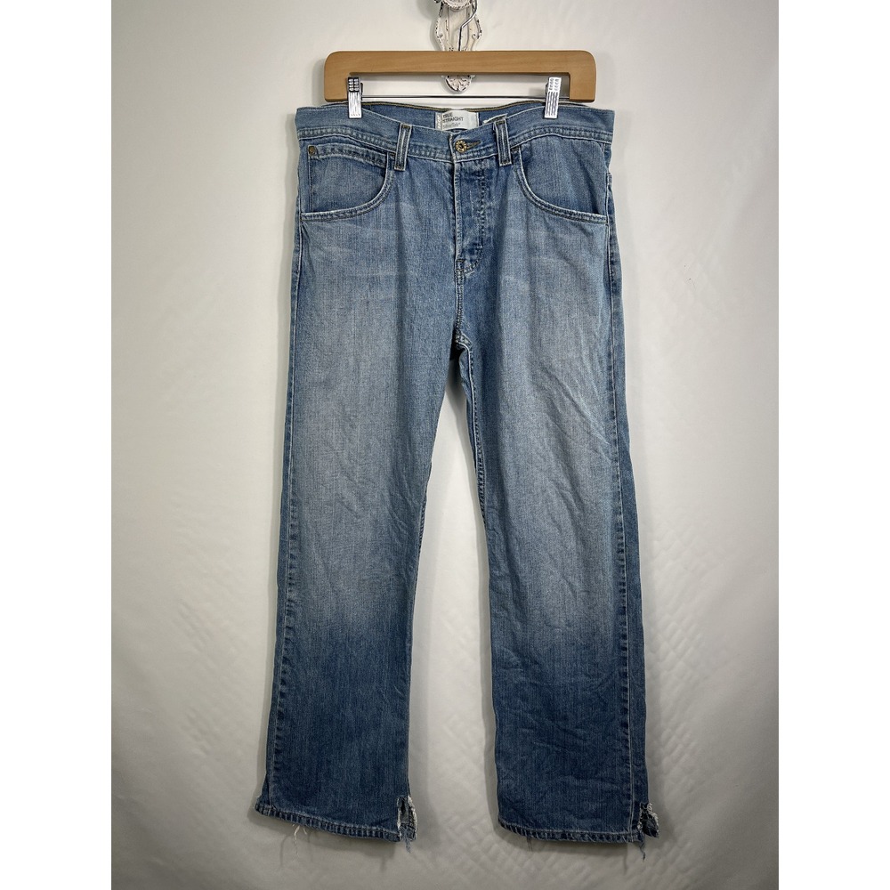 Levi's SilverTab Jeans Mens 32x32 Blue True Straight Distressed Denim‎ Y2K Skate